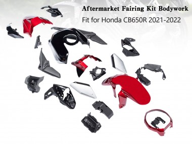 Carene Moto Honda CB650R 2019-2022 - Nero Rosso Argento