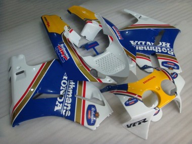 Carene Moto Honda VFR400R NC30 1988-1992 - Bianco Blu Giallo Rothmans