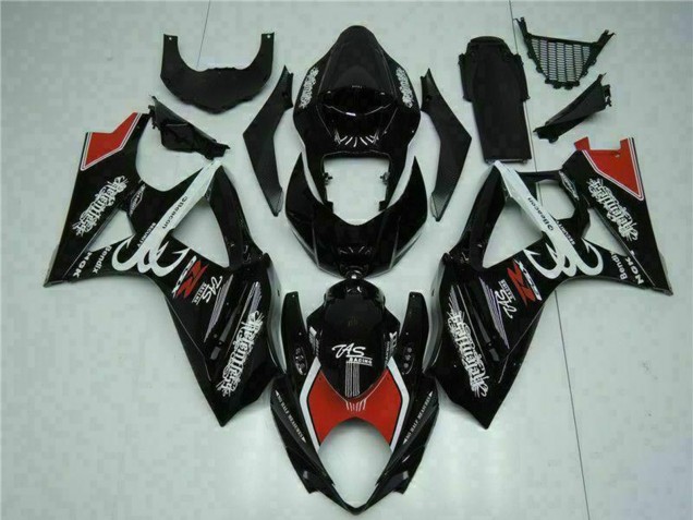 Carene Moto Suzuki GSXR 1000 2007-2008 - Nero Lucido Rosso Bianco