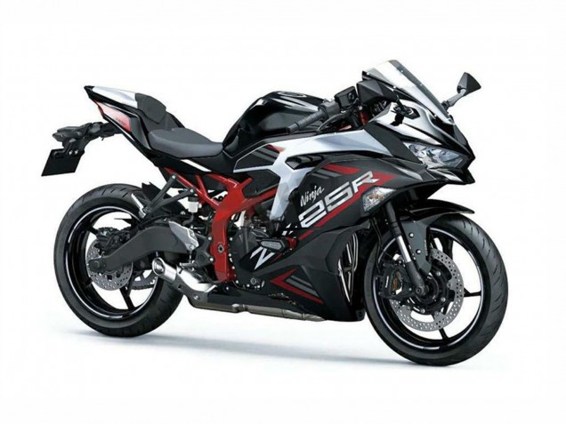 Carene Moto Kawasaki ZX25R ZX-25R 2019-2025 - Argento Rosso Nero