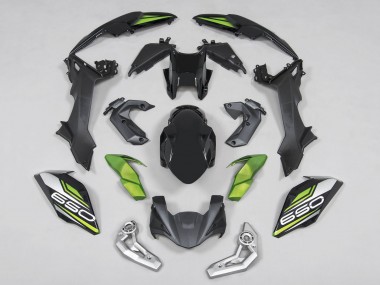 Carene Moto Kawasaki Ninja Z650 2017-2019 - Nero Verde Argento