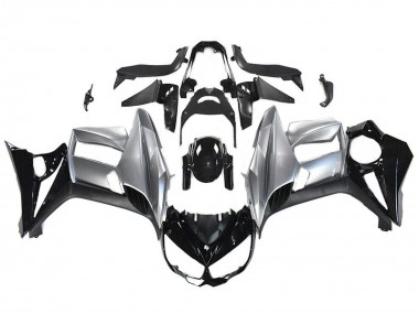Carene Moto Kawasaki Z1000SX 2010-2016 - Nero Lucido Argento