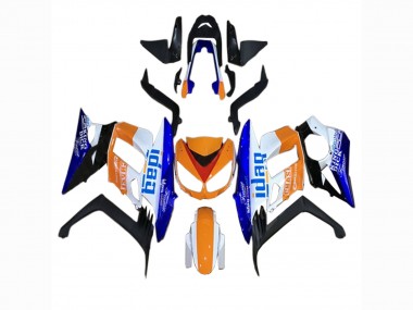 Carene Moto Kawasaki Z1000SX 2010-2016 - Arancia Bianco Blu Nero