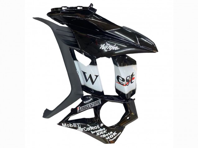 Carene Moto Kawasaki Z1000SX 2010-2016 - Nero Lucido Oro Bianco Mobil West