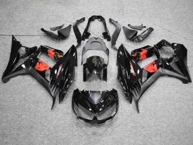 Carene Moto Kawasaki Z1000SX 2010-2016 - Nero Lucido Nero Opaco Red Bull