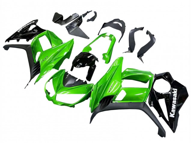 Carene Moto Kawasaki Z1000SX 2010-2016 - Nero Lucido Nero Opaco Verde