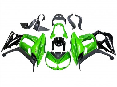 Carene Moto Kawasaki Z1000SX 2010-2016 - Nero Lucido Nero Opaco Verde