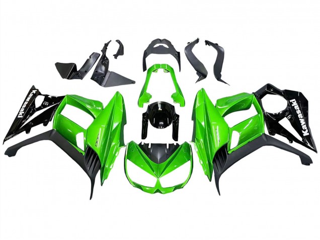 Carene Moto Kawasaki Z1000SX 2010-2016 - Nero Lucido Nero Opaco Verde