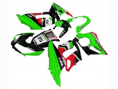 Carene Moto Kawasaki Z1000SX 2010-2016 - Verde Rosso Nero Lucido Elf 35