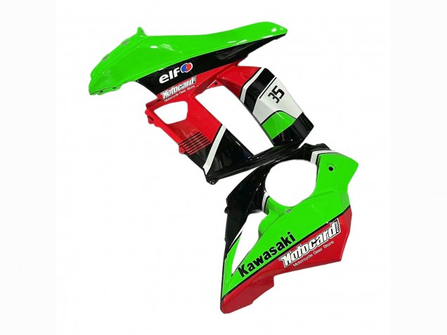 Carene Moto Kawasaki Z1000SX 2010-2016 - Verde Rosso Nero Lucido Elf 35