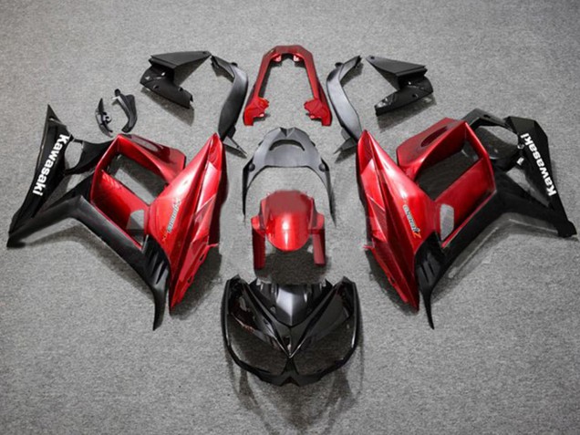 Carene Moto Kawasaki Z1000SX 2010-2016 - Rosso Nero Lucido