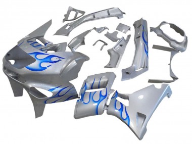 Carene Moto Kawasaki ZZR400 1993-2007 - Bianco Blu Fiamma