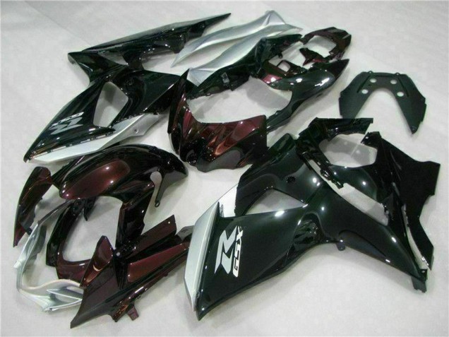 Carene Moto Suzuki GSXR 1000 2009-2016 - Nero Lucido Argento Bianco