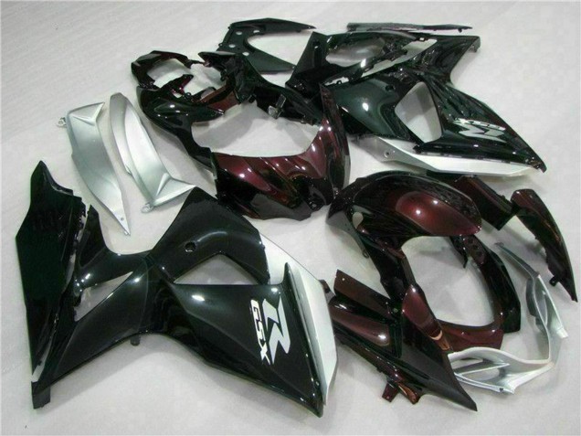 Carene Moto Suzuki GSXR 1000 2009-2016 - Nero Lucido Argento Bianco