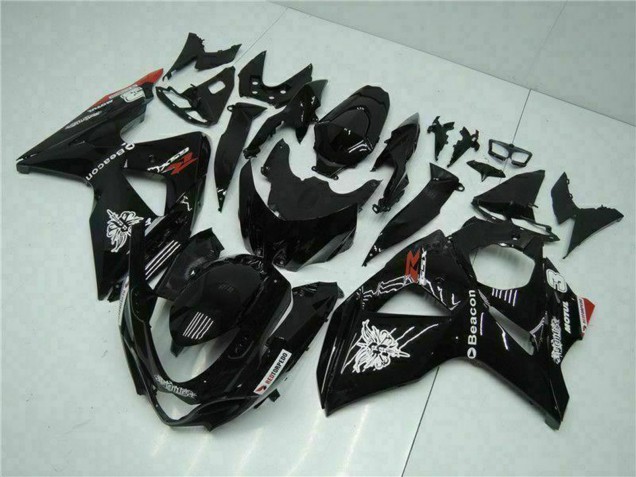 Carene Moto Suzuki GSXR 1000 2009-2016 - Nero Lucido Rosso Faro Motul