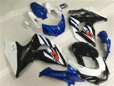 Kit Carena Moto Completo Suzuki GSXR 1000 2009-2016 - Bianco Blu Nero