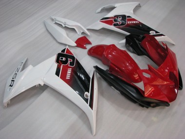 Carene Moto Yamaha FZ6R 2009-2015 - Rosso Bianco Nero 6