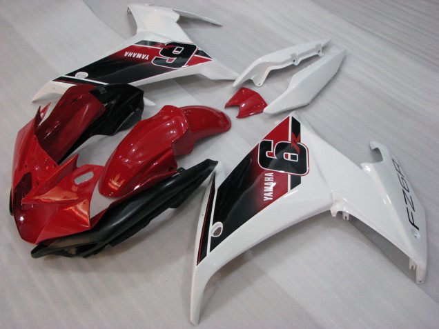 Carene Moto Yamaha FZ6R 2009-2015 - Rosso Bianco Nero 6