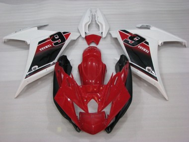 Carene Moto Yamaha FZ6R 2009-2015 - Rosso Bianco Nero 6