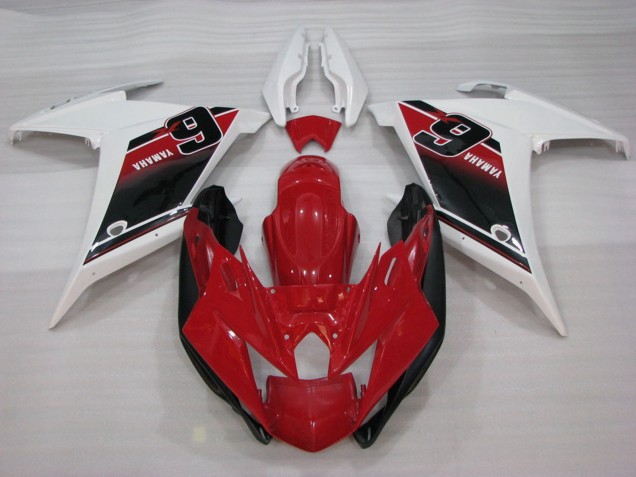 Carene Moto Yamaha FZ6R 2009-2015 - Rosso Bianco Nero 6