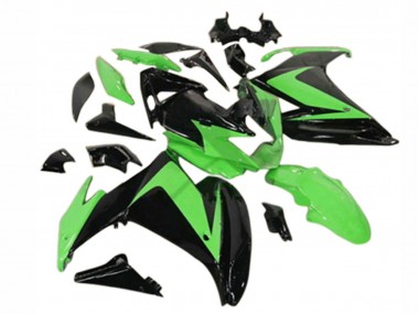 Carene Moto Yamaha FZ6R 2009-2015 - Nero Lucido Verde