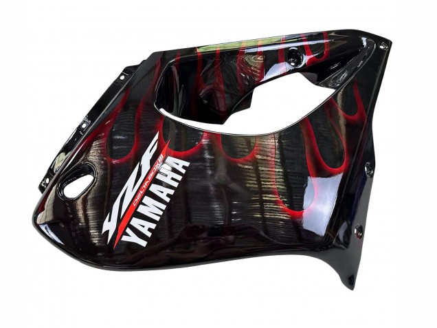 Carene Moto Yamaha YZF 1000R Thunderace 1997-2007 - Nero Rosso Scuro Fiamma