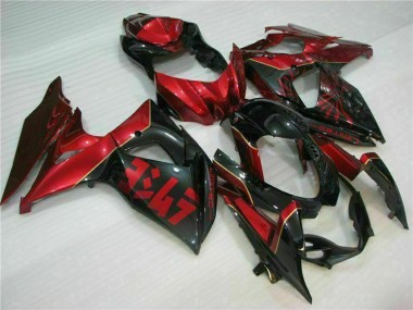 Carene Moto Suzuki GSXR 1000 2009-2016 - Rosso Nero Lucido