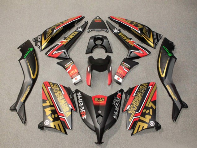 Carene Moto Yamaha TMAX530 2012-2014 - Nero Opaco Oro Rosso