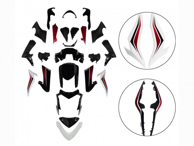 Carene Moto Suzuki GSX-S 1000 2015-2020 - Nero Rosso Bianco