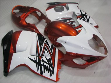 Carene Moto Suzuki GSXR 1300 Hayabusa 1996-2007 - Bianco Arancia Nero