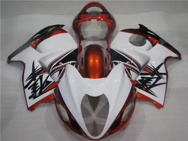 Carene Moto Suzuki GSXR 1300 Hayabusa 1996-2007 - Bianco Arancia Nero