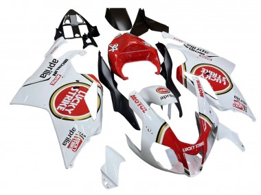 Carene Moto Aprilia RSV1000 2003-2006 - Bianco Rosso Lucky Strike Motul 34