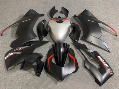 Carene Moto Ducati Panigale V2 2020-2024 - Argento Rosso Nero Opaco Corse