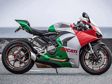 Carene Moto Ducati Panigale V2 2020-2024 - Argento Rosso Verde