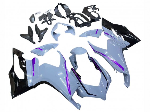 Carene Moto Ducati Panigale V2 2020-2024 - Grigio Lucido Viola Nero Lucido