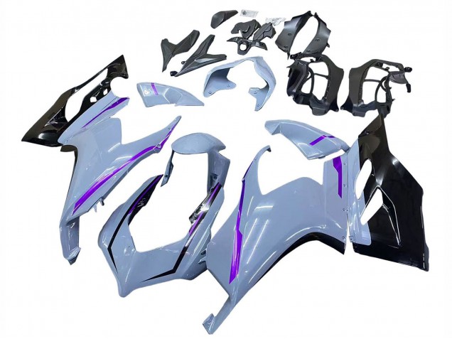 Carene Moto Ducati Panigale V2 2020-2024 - Grigio Lucido Viola Nero Lucido