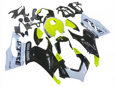 Carene Moto Ducati Panigale V2 2020-2024 - Bianco Verde Lime Nero Lucido Stein Dinse VR 46