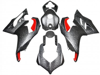 Carene Moto Ducati Panigale V2 2020-2024 - Nero Forgiato Fibra di Carbonio Stile Rosso