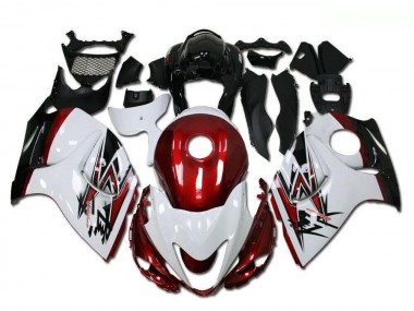 Carene Moto Suzuki GSXR 1300 Hayabusa 2008-2020 - Bianco Rosso Nero