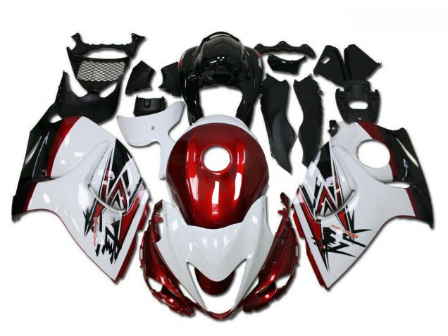Carene Moto Suzuki GSXR 1300 Hayabusa 2008-2020 - Bianco Rosso Nero