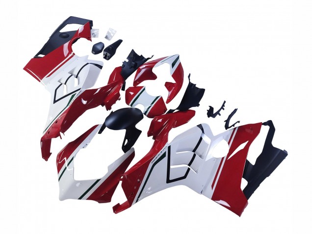 Carene Moto Ducati Panigale V4 V4S 2020-2021 - Bianco Rosso Verde Nero Opaco
