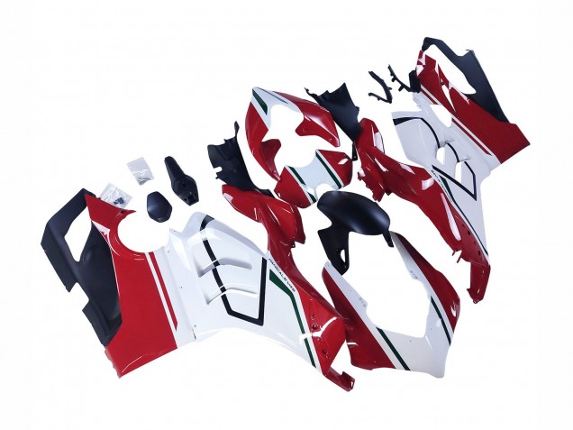 Carene Moto Ducati Panigale V4 V4S 2020-2021 - Bianco Rosso Verde Nero Opaco