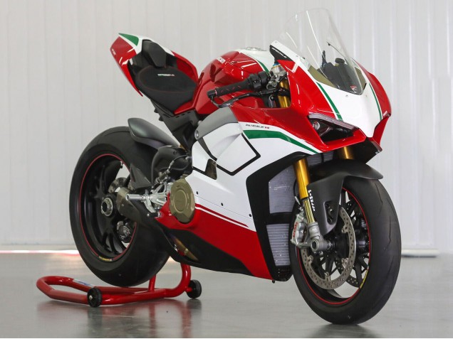 Carene Moto Ducati Panigale V4 V4S 2018-2019 - Bianco Rosso Verde Nero Lucido