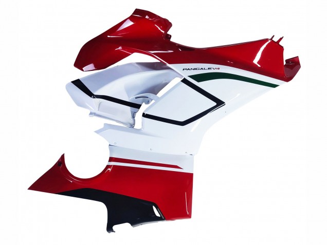 Carene Moto Ducati Panigale V4 V4S 2018-2019 - Bianco Rosso Verde Nero Lucido