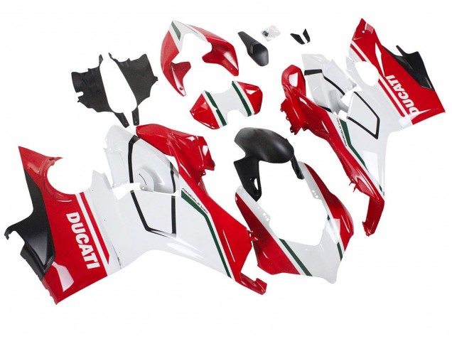 Carene Moto Ducati Panigale V4 V4S 2018-2019 - Bianco Rosso Nero Opaco