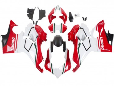 Carene Moto Ducati Panigale V4 V4S 2018-2019 - Bianco Rosso Nero Opaco
