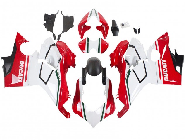 Carene Moto Ducati Panigale V4 V4S 2018-2019 - Bianco Rosso Nero Opaco