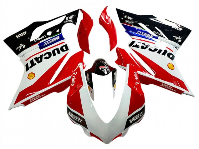 Carene Moto Ducati Panigale V4 V4S 2018-2019 - Bianco Rosso Nero Lucido Lenovo
