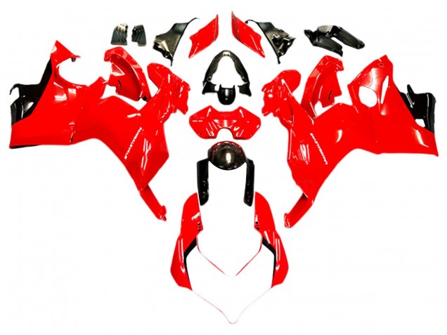 Carene Moto Ducati Panigale V4 V4S 2018-2019 - Bianco Rosso Nero Lucido