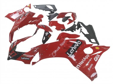 Carena Moto Ducati Panigale V4 V4S 2020-2021 - Rosso Nero Lucido Lenovo 117